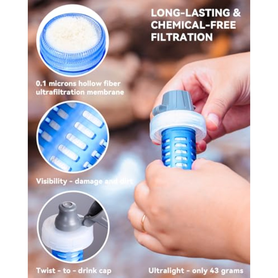 Outdoor Water Filter Bottle BP - Water Bottle Collapsible のレビューと価格