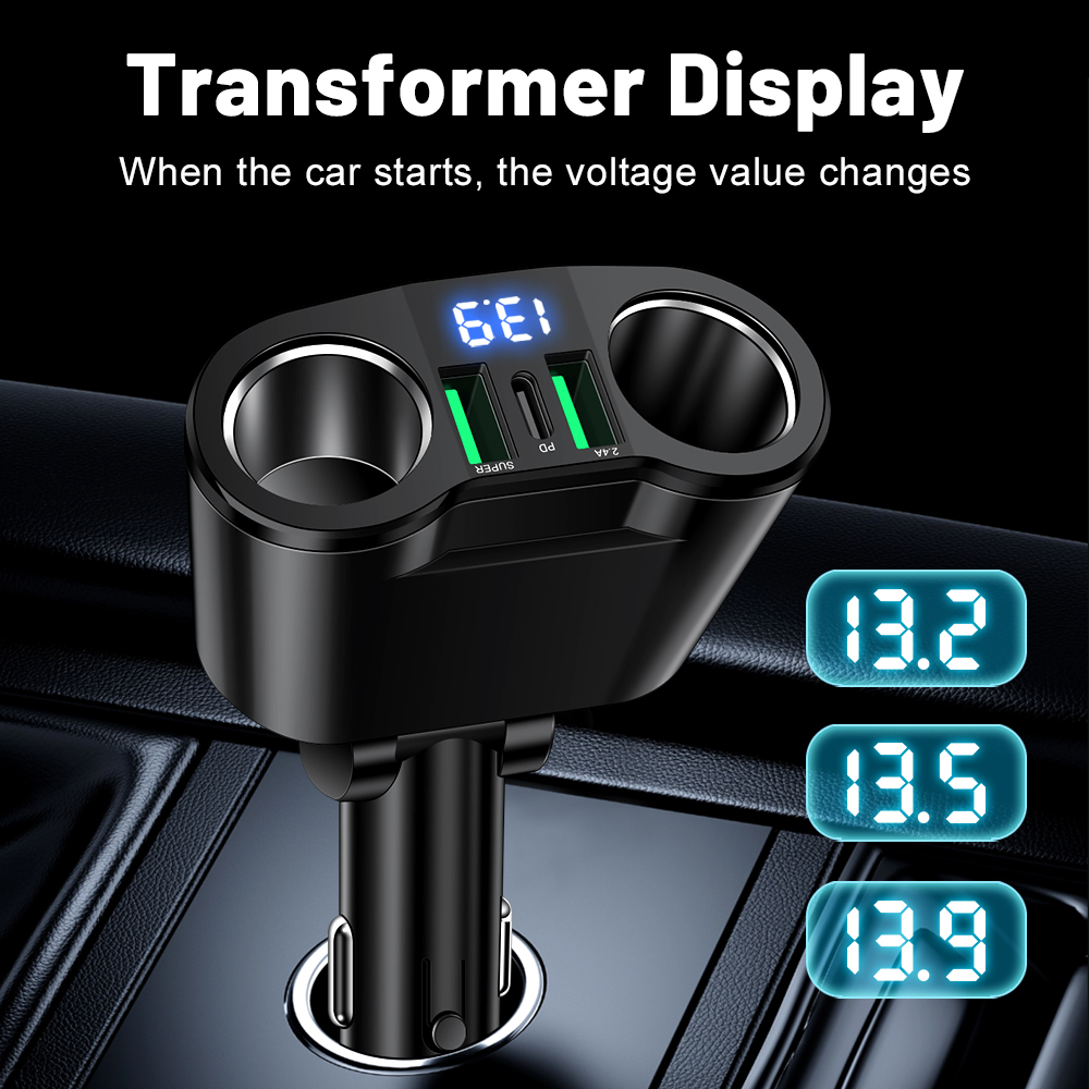 USB Car Charger Adapter Type C - Travel Plug Type C のレビューと価格