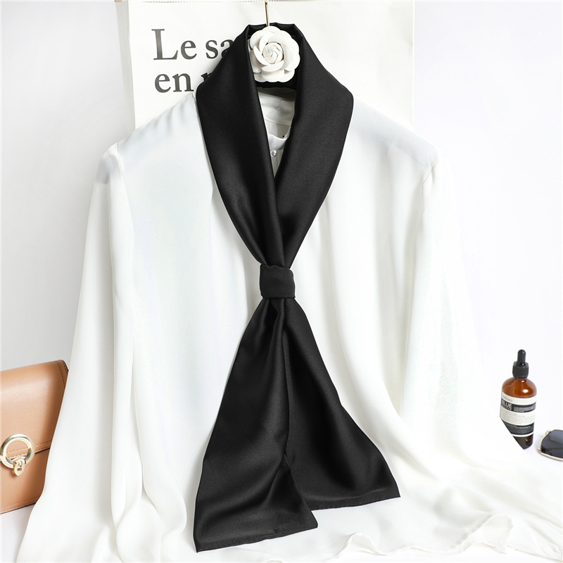 Red Solid Color Long Silk Scar - Travel Accessories Neck のレビューと価格