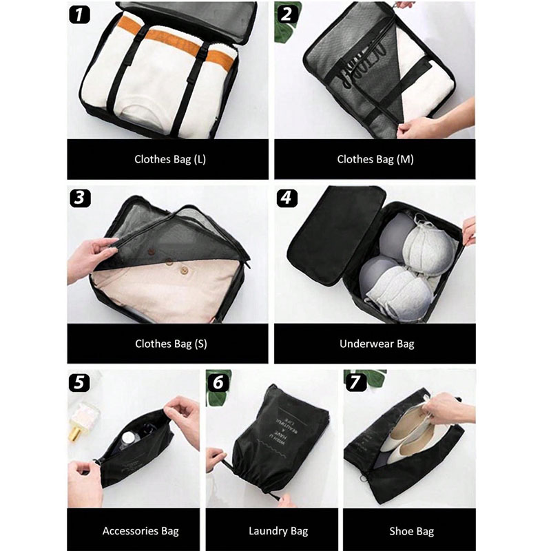 9Pcs Travel Organizer Bags Sui - Travel Accessories Electronics のレビューと価格
