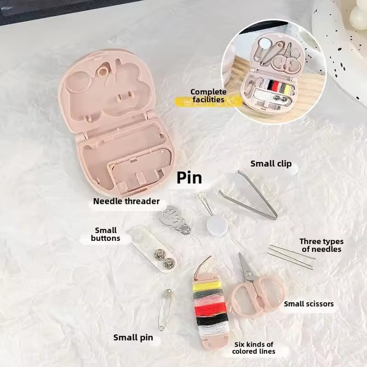 Mini Manual Sewing Machine Kit - Travel Accessories To Sew のレビューと価格
