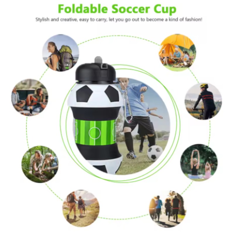 Football Silicone Collapsible  - Water Bottle Collapsible のレビューと価格
