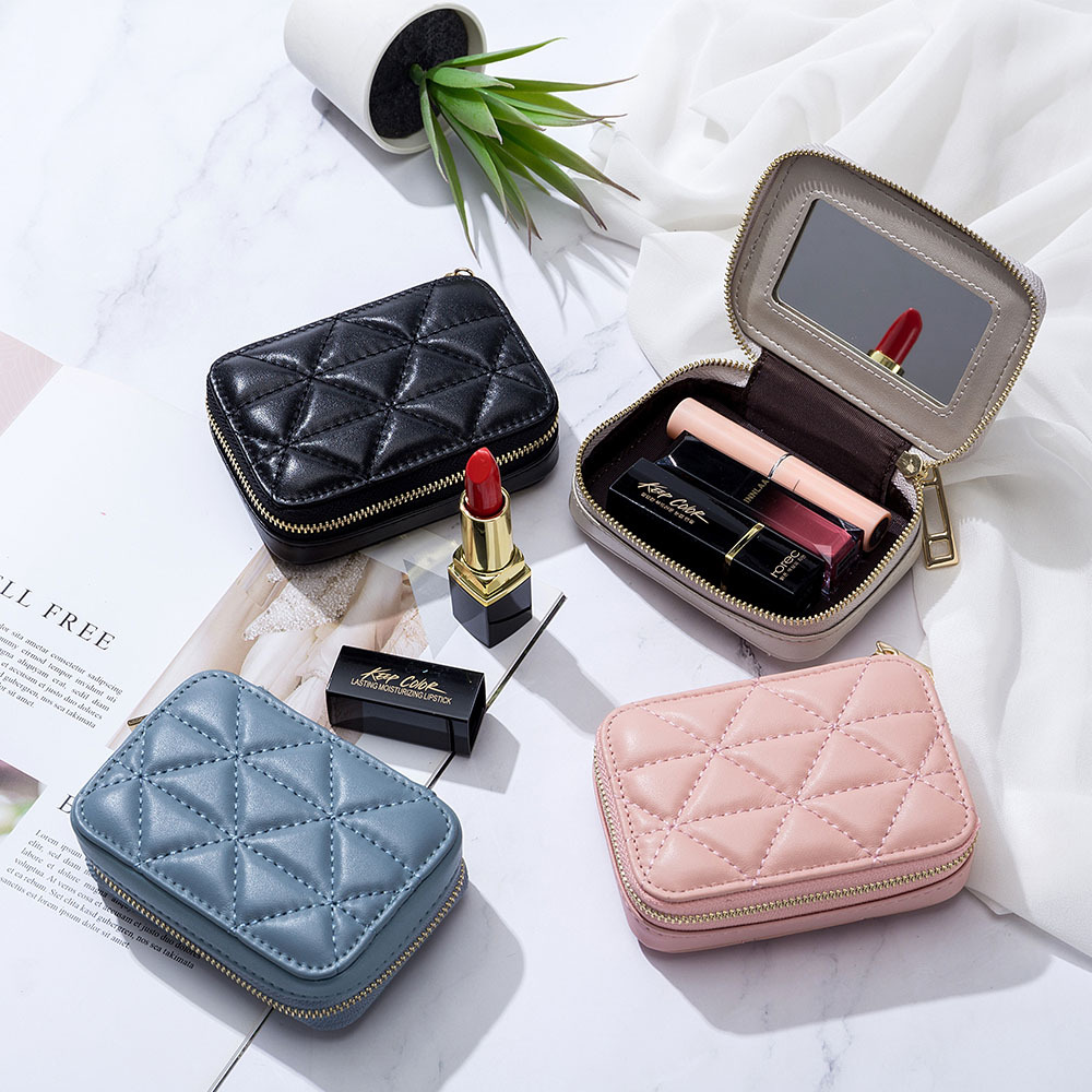 New PU Lipsticks Storage Bag W - Travel Ziplock Bags のレビューと価格