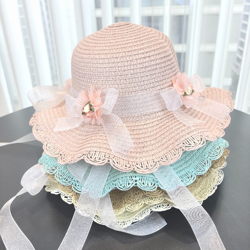 Girls 2pcs Straw Hat Solid Col - Travel Accessories For 4 Year Old のレビューと価格